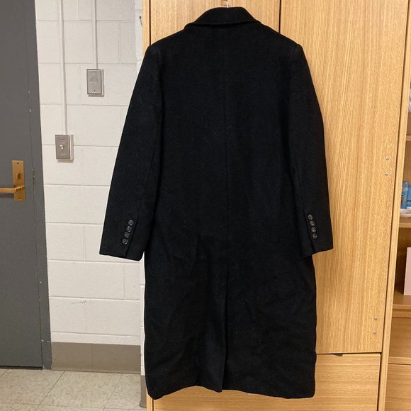 MasaLady Black Double Breasted Wool Coat - Picture 5 of 6